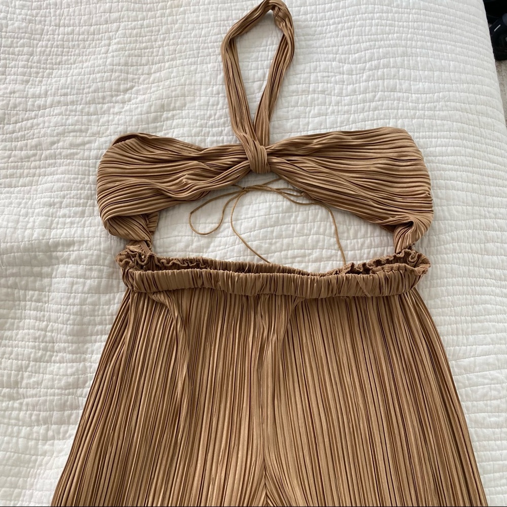 revolve gold jumpsuit